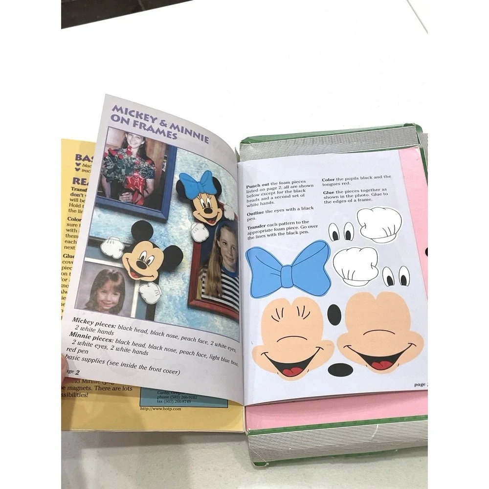 Vintage 90s Disney Character Collection Foam Shapes Book & Craft Kit DIY Kids‎